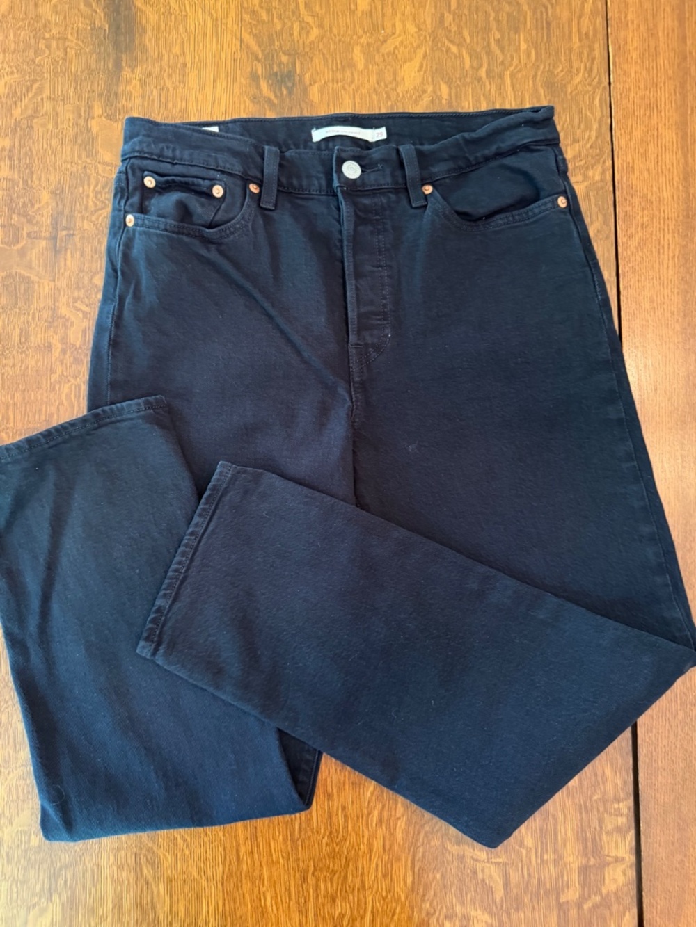 Levi's Premium Wedgie Straight Jeans – Women's Size 29 – Black - Picture 13 of 14